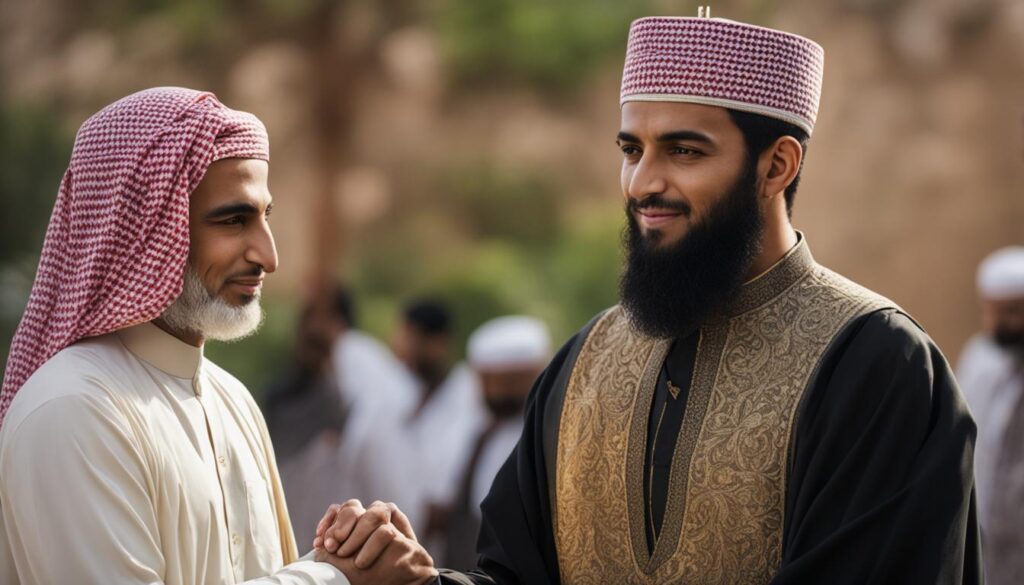 etiquette for greeting a Muslim man