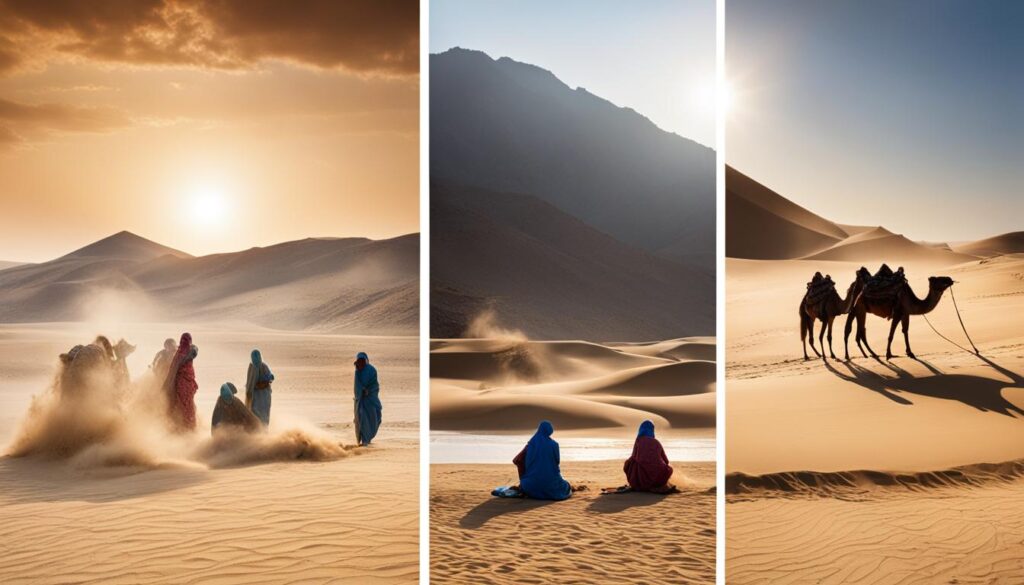 sand ablution in different situations