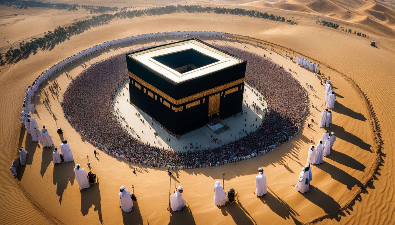 why do muslim pray towards the kaaba