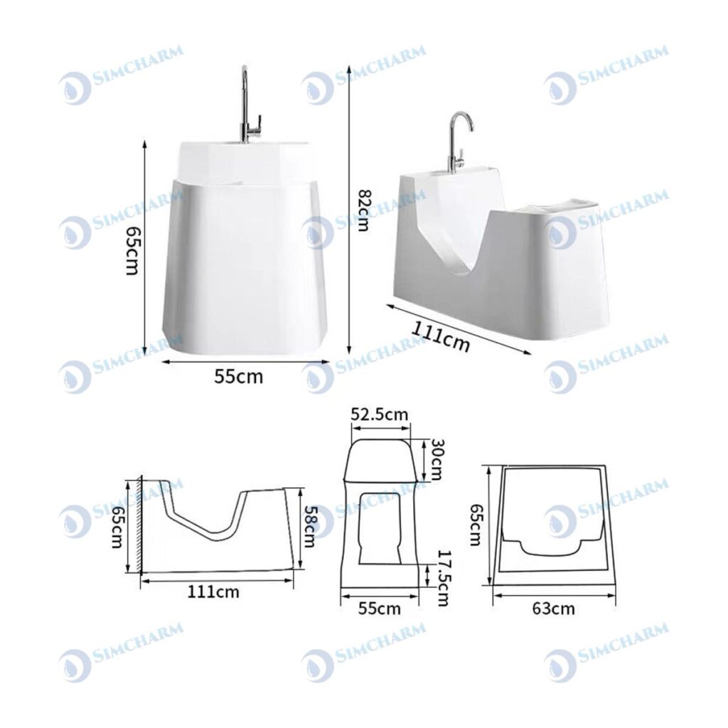 wudu wash station dimensions